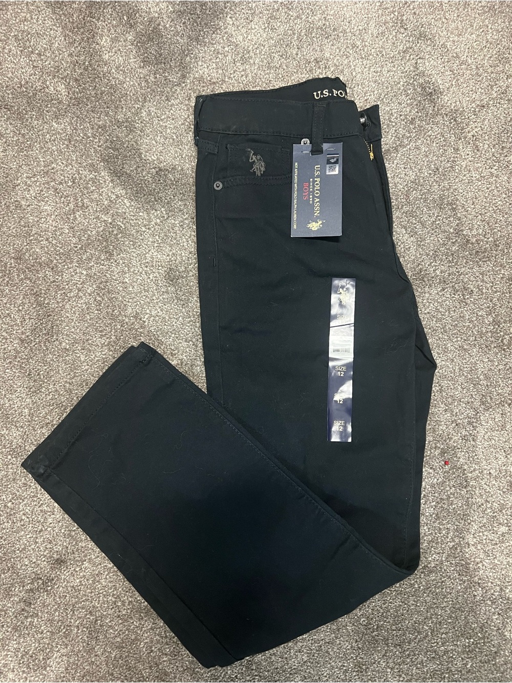 U.S. Polo Assn. Black Classic Fit Pants Boys size 12